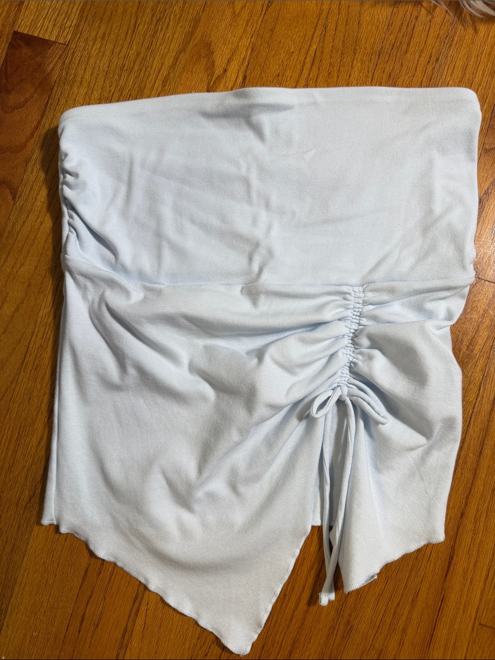 wild fable Light sky Blue Ruched Drawstring Asymmetrical Skirt
